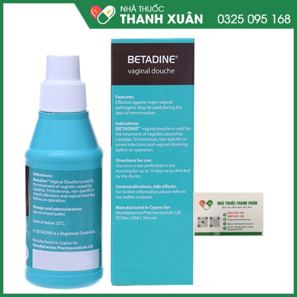 Betadine vaginal douche điều trị nhiễm trùng âm đạo